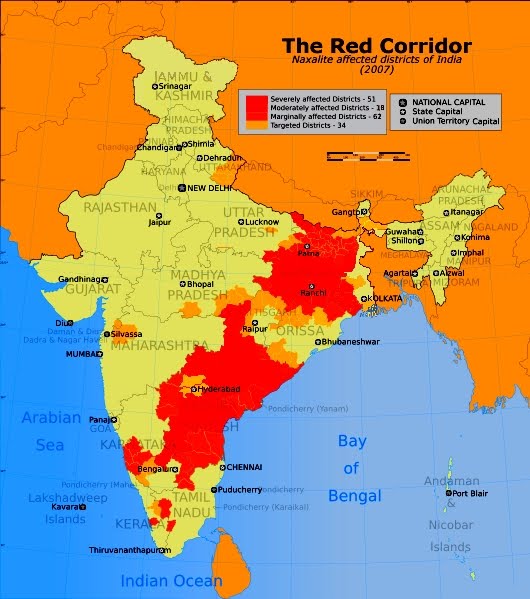 Mapa del “Corredor Rojo”