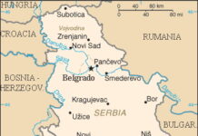 Normalizando Kosovo Mapa del Ministerio de Exteriores de España de Serbia Y Montenegro . Nótese la especial demarcación de la provincia de Kosovo y Metohija
