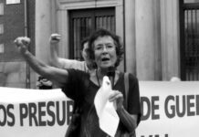 Concentración en Madrid contra el rearme y la militarización