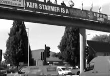 Colocan un cartel en Reino Unido que dice ‘Toca bocina si crees que Starmer es imbécil’ y pasa esto