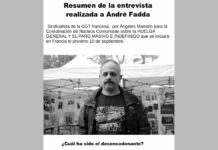 Coordinación Núcleos Comunistas. Resumen de la entrevista realizada a André Fadda