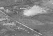 Un T-90M ruso arrasa con fuego un puesto de control de drones ucranianos