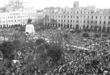 Policía dispersa marcha contra ley de pensiones en Perú