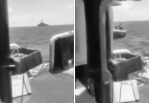 Momento en el que un destructor de EE.UU. asalta un barco pesquero venezolano