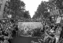 En imágenes: Miles marchan en Madrid contra el genocidio en Gaza