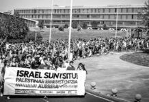 Ikasle Abertzaleak se manifestó para exigir a las universidades la rotura de todos los vínculos con Israel