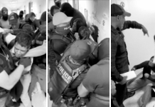 Perros del régimen yanqui agreden violentamente a un padre frente a su familia en Nueva York