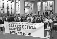 Concentración en Ordizia en solidaridad con Palestina y contra el asesino Estado de Israel