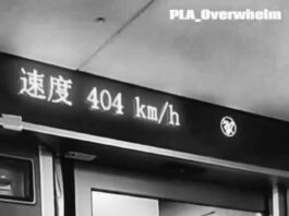 China muestra en movimiento su «tren más rápido del mundo»