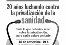 20 años luchando contra la privatización de la sanidad, 20 años de CAS