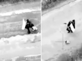 FUERTES IMÁGENES: Operadores de drones nazi-otanistas matan a civiles en plena evacuación