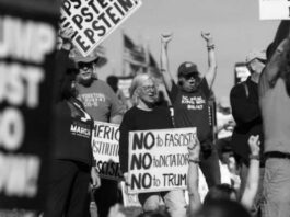 Protestas en Washington al grito de «que se largue Trump», el fascista