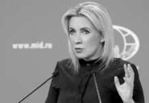 Zajárova se burla de la Policía ucraniana por el dron con bandera rusa sobre Kiev