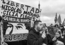 Movilización multinacional exige en París libertad de Maduro y Cilia