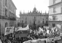Más de mil manifestantes en Santiago de Compostela contra el imperialismo yanqui y por la paz y soberanía de Venezuela