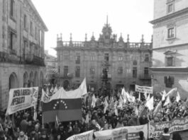 Más de mil manifestantes en Santiago de Compostela contra el imperialismo yanqui y por la paz y soberanía de Venezuela