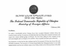 Etiopía pide a Eritrea retirar tropas y cesar ayuda a grupos rebeldes