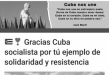 Gracias Cuba socialista por tú ejemplo de solidaridad y resistencia.