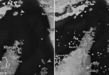 Así se vio el tráfico en el estrecho de Ormuz en las últimas 24 horas
