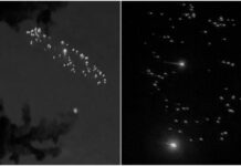 Lluvia de proyectiles iraníes sobre el cielo del régimen nazi-sionista