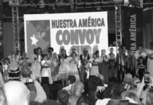 Presidente Díaz-Canel encabeza recibimiento oficial del Convoy «Nuestra América» en Cuba