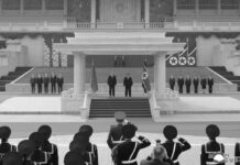 RPDC. Ceremonia de bienvenida al presidente de Belarús