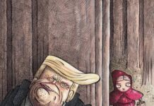 Trump e Netanyahu monstruos que comen nenos.