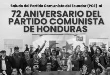 Ecuador. El PCE Saluda la Refundación del Partido Comunista de Honduras