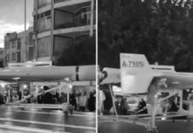 Desfile de drones iraníes capaces de aplastar las costosas armas estadounidenses