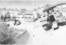 El momento en que un dron de Hezbolá impacta vehículo blindado israelí
