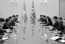 Corea Democrática. Reunión diplomática con delegados vietnamitas