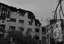 Así quedó la residencia de estudiantes tras el ataque terrorista de Kiev