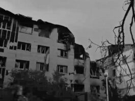 Así quedó la residencia de estudiantes tras el ataque terrorista de Kiev