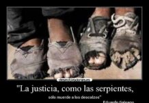 La justicia solo muerde a los descalzos.