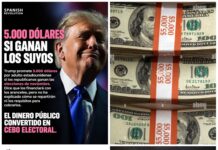 Cinco mil dólares por su voto: la democracia estadounidense tocando fondo.