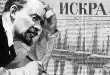Lenin discutiendo con Noskov sobre el capital humano disponible para acometer las tareas de «Iskra»