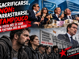 Sacrificarse, non; arrastrarse, tampouco A festa dos de riba, a factura dos de baixo